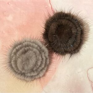 🌺🌹 Handmade High-End Luxury Mink Faux Fur Soft Roses Flower Brooch Pin Accessory